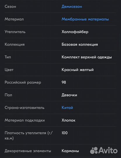 Демисезонный костюм 104