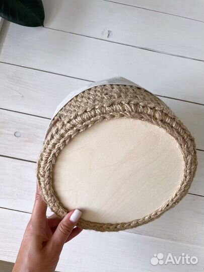 Корзина из джута с чехлом