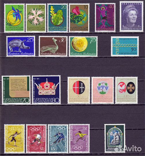 Лихтенштейн. Полные годовые наборы. MNH **