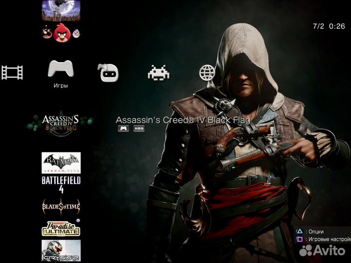 PS3 Slim 320G прошита с играми +2джоя