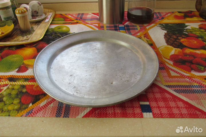 Винтажный алюминиевый поднос СССР