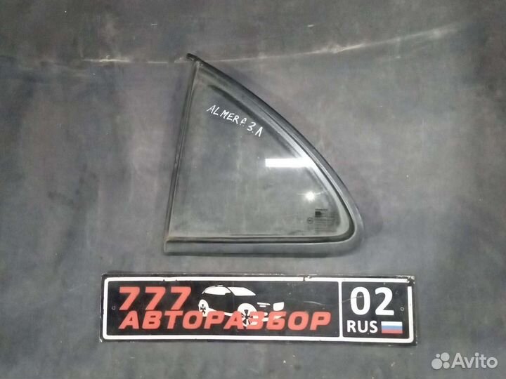 Стекло глухое заднее левое Nissan Almera classic