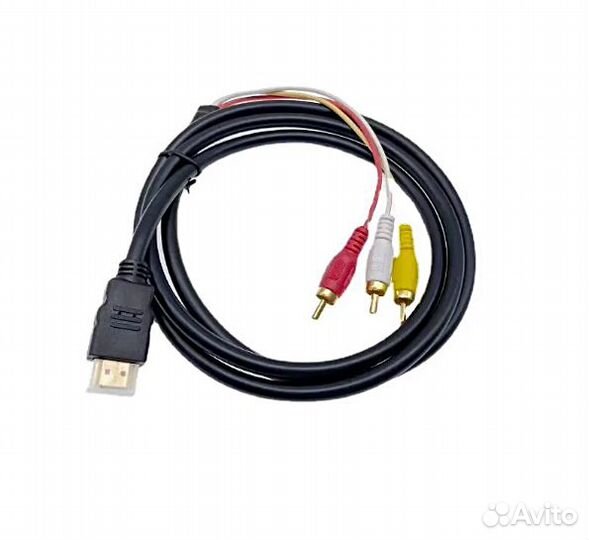 Кабель hdmi - 3 RCA аудио- видео 1,5 m