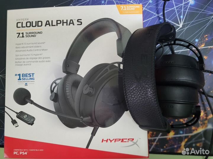 Б/у Игровые наушники HyperX Cloud Alpha S 7.1