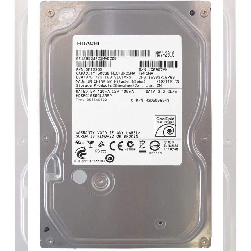 [HDS5C1050CLA382] Жесткий Диск Hitachi 500gb 3,5" Hds5c1050cla382
