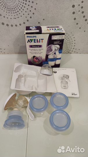 Молокоотсос ручной Philips avent с контейнерами