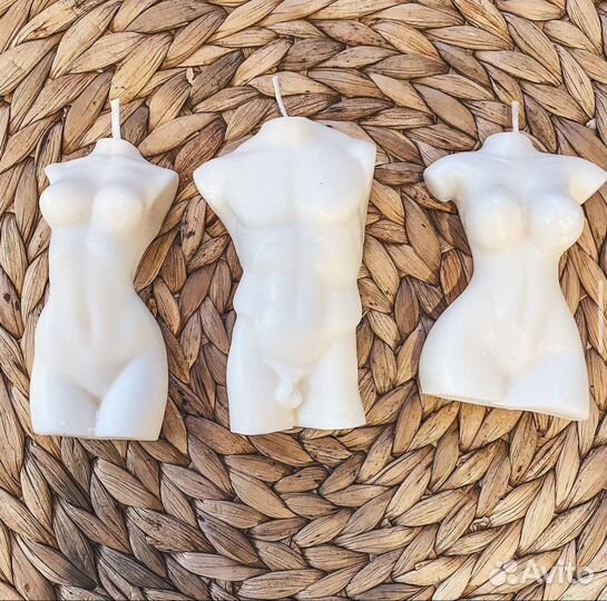 Натуральные свечи с янтарем