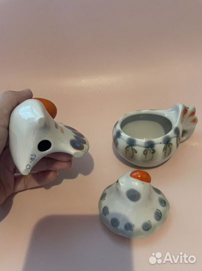 Фарфор солонка/горчичница СССР