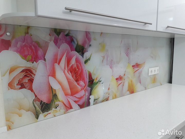 Стеклянный фартук с фотопечатью (скинали)