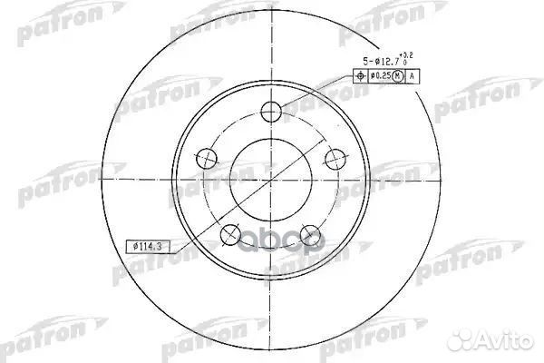 Диск тормозной передн nissan: almera tino 00- P