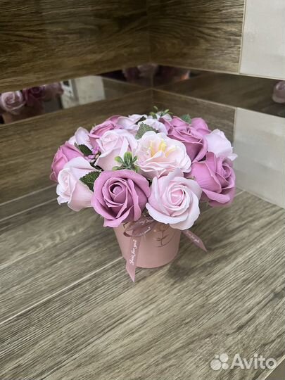 Букет из мыльных роз