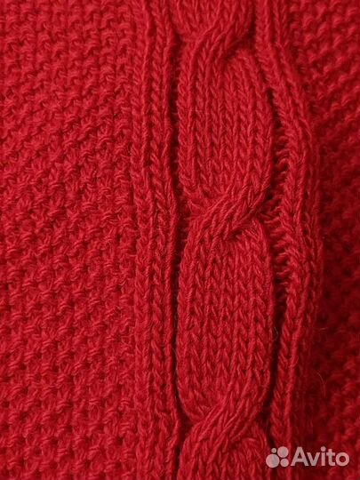 Вязанное покрывало плед на кресло