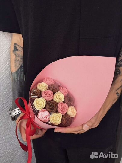 Шоколадные розы, съедобный букет