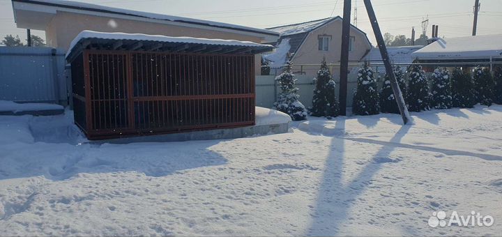 Вольер для собак уличный с будкой,капитальный