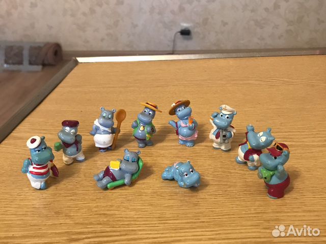 Киндеры 90-х коллекция бегемотиков