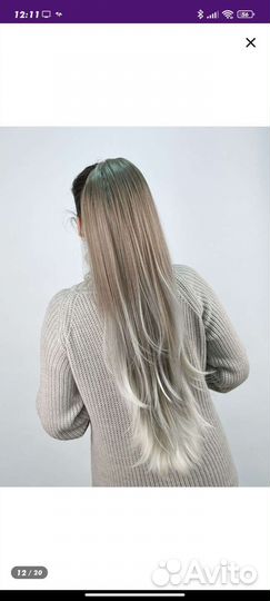 Накладной шиньон-хвост на крабе