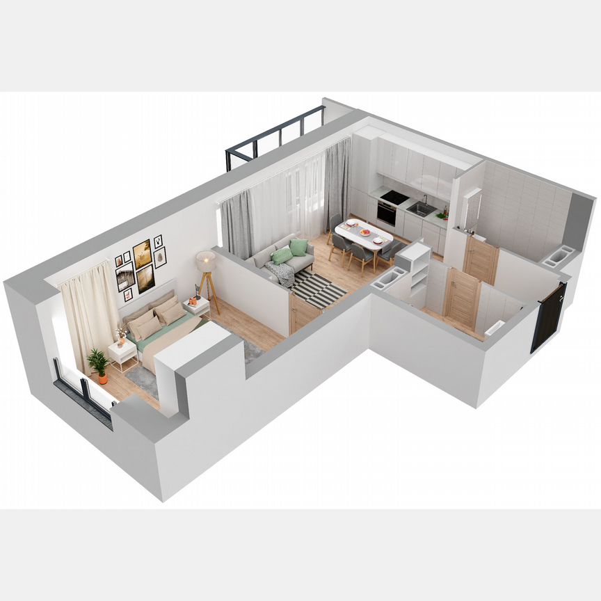 1-к. квартира, 46,9 м², 19/23 эт.