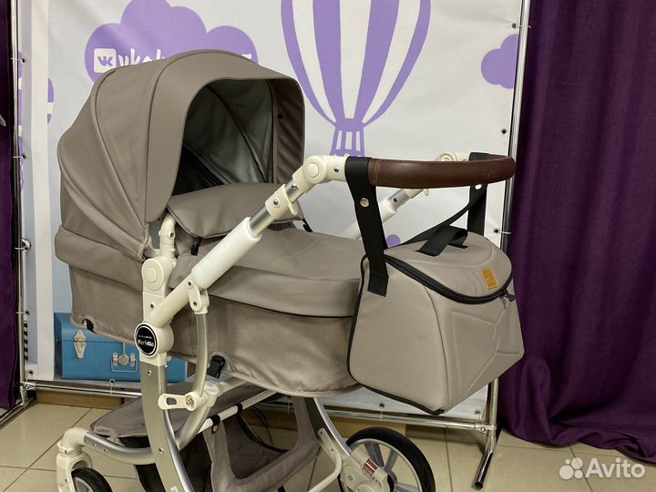Коляска 2в1 и 3в1 эко кожа