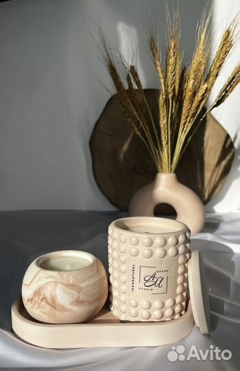 Свечи из натурального кокосового воска