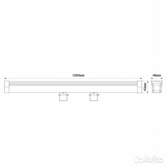 Прожектор линейный с DMX LL-892 18W RGB 24V 32258