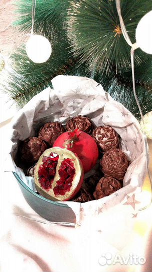 Гранат. Зефир в шоколаде