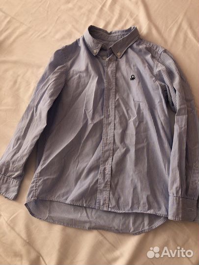 Рубашка benetton бу на 7-8 лет 122-128