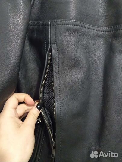 Кожаная мотокуртка