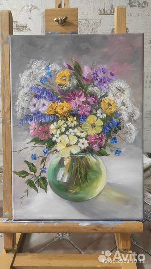 Картины маслом цветы