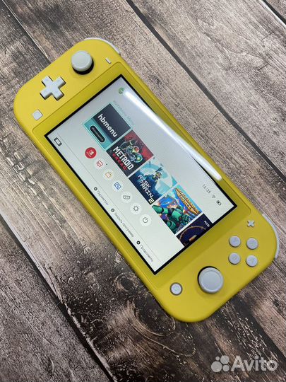 Прошитая новая Nintendo Switch Lite жёлтая