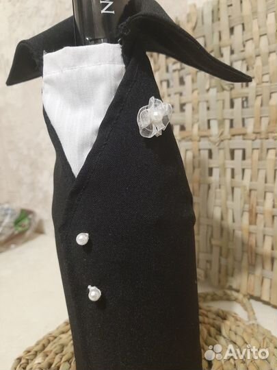 Украшение для свадебного шампанского