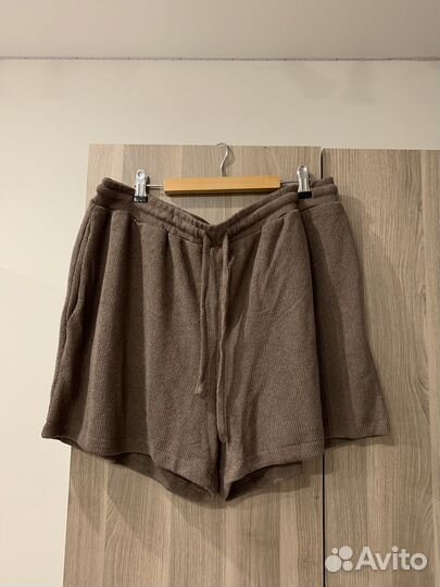 Шорты новые вязаные коричневые h&m большой размер