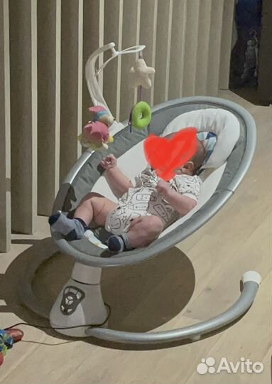 Детские электронные качели шезлонг