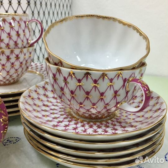 Чайный сервиз сетка блюз ифз