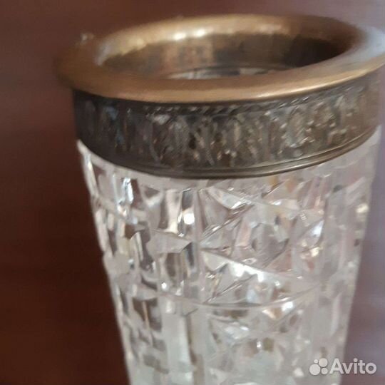 Ваза СССР хрусталь с серебром