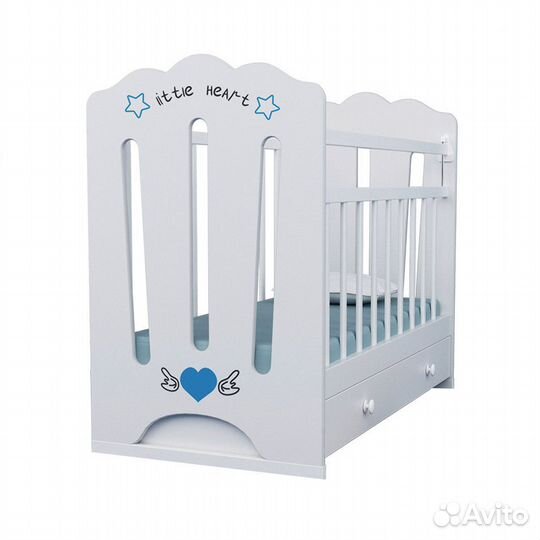 Кровать детская little heart, маятник, ящик