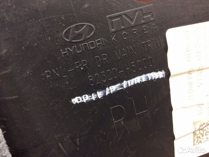 Обшивка двери передней правая Hyundai Solaris