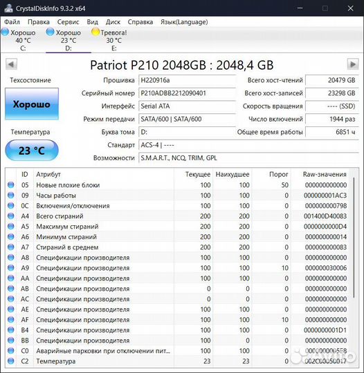 Patriot p210 2tb