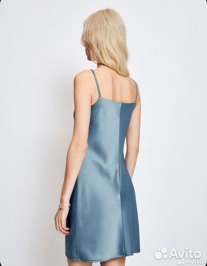 Атласное платье комбинация 50 размер