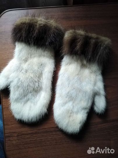 Варежки натуральный мех