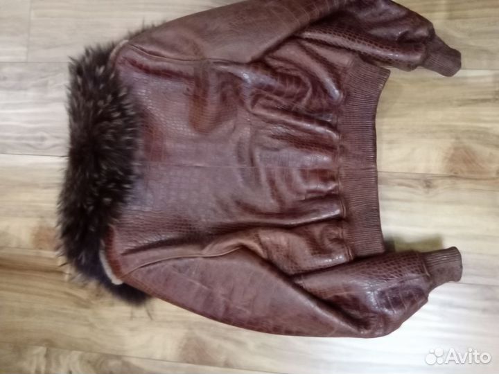 Куртка женская кожаная утепленная