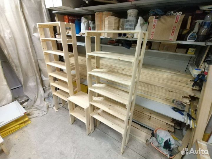 Полки стеллажи деревянные Тип 2