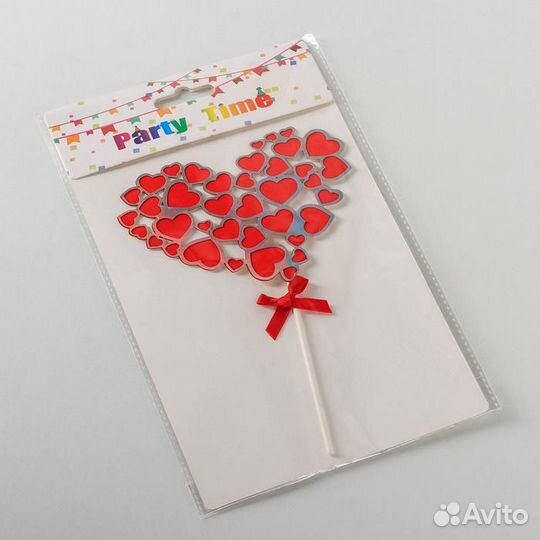 Топпер для торта «Сердце в сердце», 2312,5 см, цве