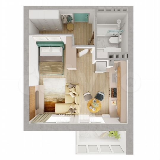 Квартира-студия, 34,7 м², 18/25 эт.