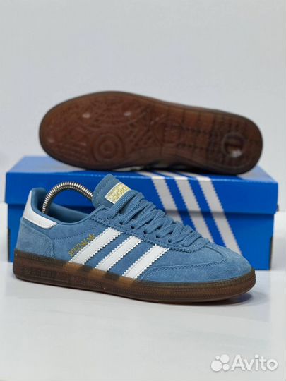Кроссовки Adidas Spezial голубые 1