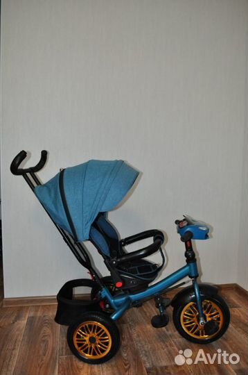 Велосипед коляска с ручкой в отличном состоянии