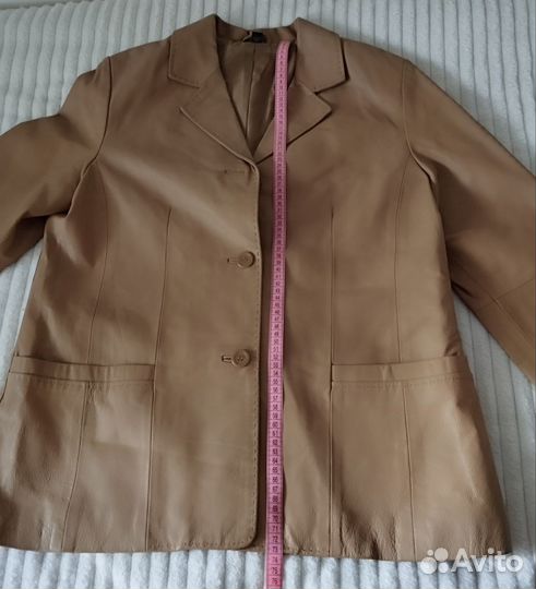Пиджак натуральная кожа винтаж