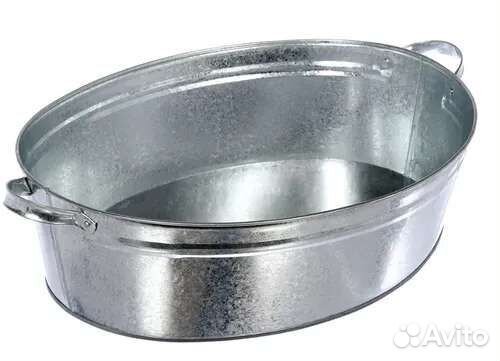 Банный таз овальный, 27 л, оцинкованная сталь