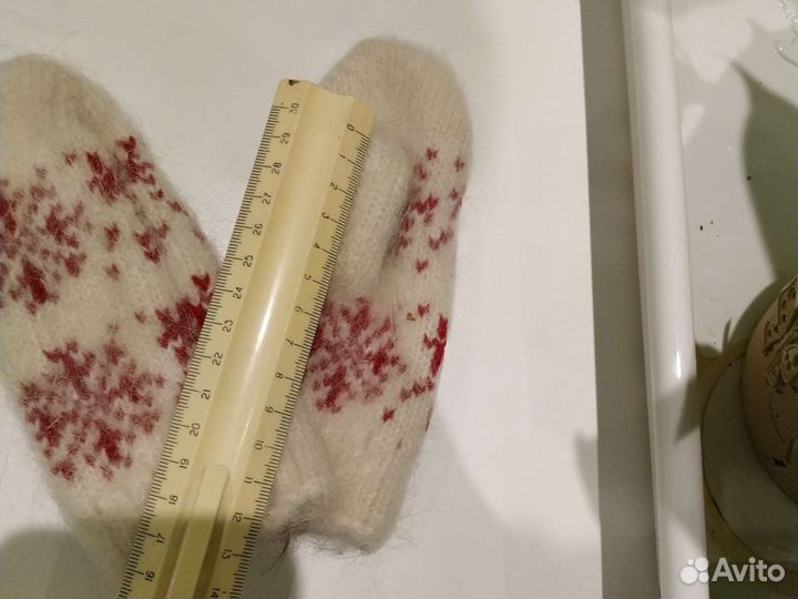 Варежки детские зимние шерстяные очень теплые