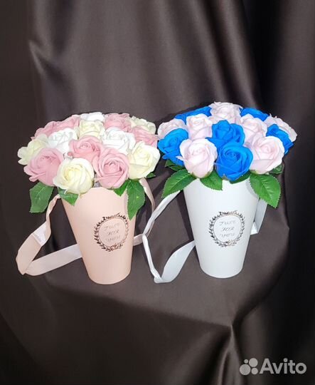 Букеты из 17 мыльных роз