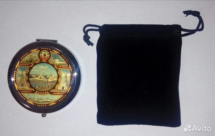 Зеркало карманное, кружки с мелками